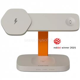 CANYON Wireless Charging Station Hexagon 310 3in1 LightGrey/Orange CNS-WCS310LGOR small