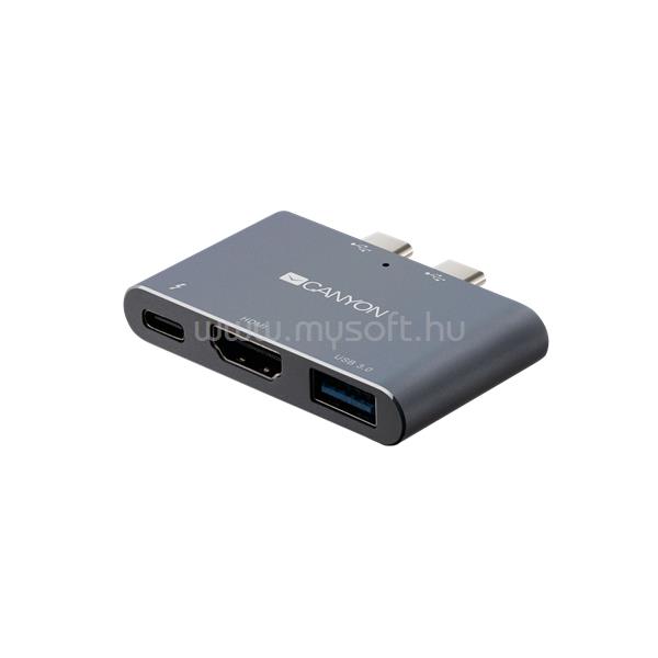 CANYON HUB 3-in-1, MacBook-hoz, Thunderbolt 3, USB3.0, HDMI, szürke - CNS-TDS01DG