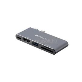 CANYON HUB 5-in-1, Thunderbolt 3, USB3.0, HDMI, SD/TF, szürke - CNS-TDS05DG CNS-TDS05DG small