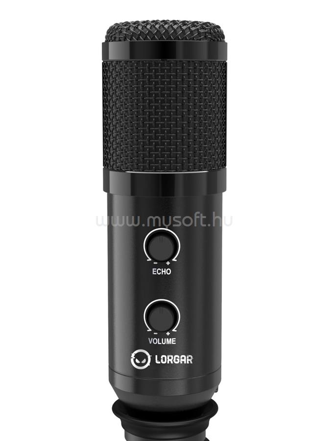 CANYON LORGAR LRG-CMT313 Gaming mikrofon, Streaming, Asztali, USB (fekete)
