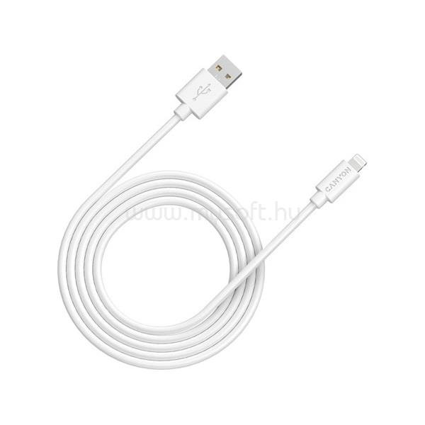 CANYON MFI-12 Charge&Sync Lightning -> USB 2.0 A M/M adatkábel 2m fehér