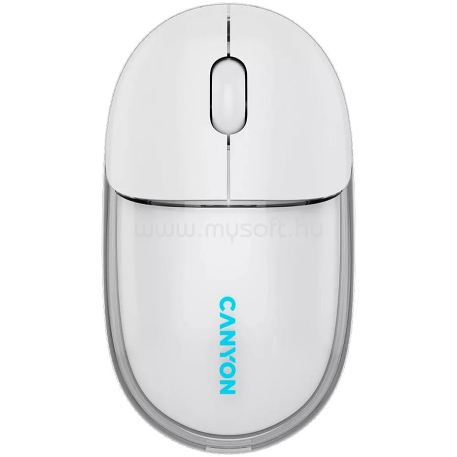 CANYON OnClick 24 BT vezeték nélküli egér (átlátszó-fehér)