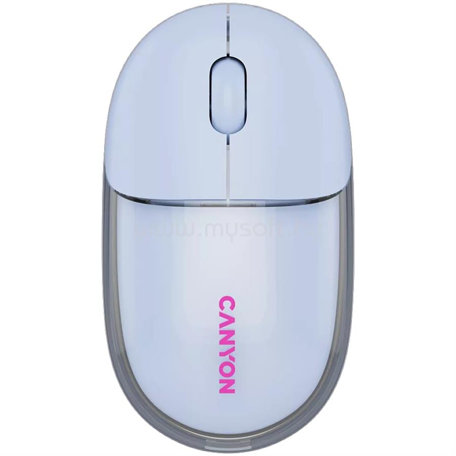 CANYON OnClick 24 BT vezeték nélküli egér (átlátszó-kék)