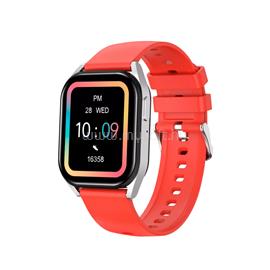 CANYON smart watch Chatter SW-58 BT-CALL okosóra (ezüst-piros) CNS-SW58RR small
