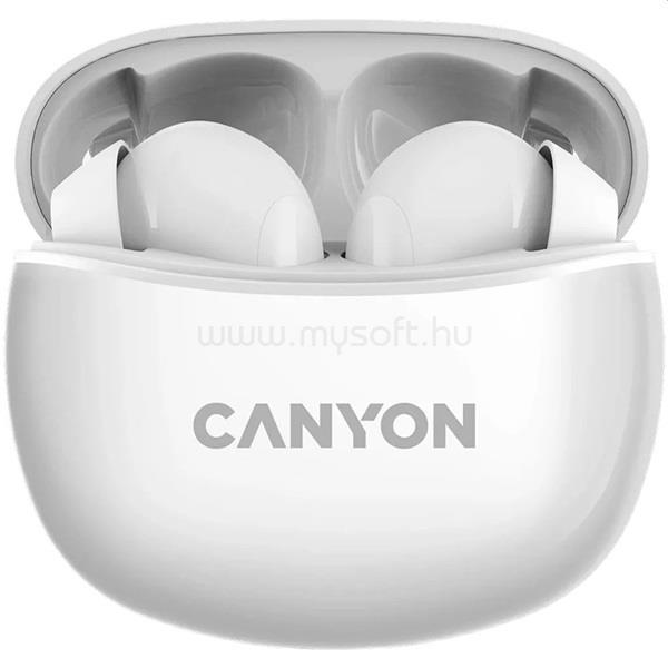CANYON TWS-5 True Wireless Bluetooth fülhallgató (fehér)