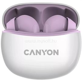 CANYON TWS-5 True Wireless Bluetooth fülhallgató (lila-fehér) CNS-TWS5PU small