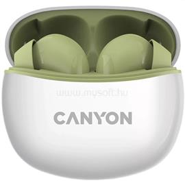 CANYON TWS-5 True Wireless Bluetooth fülhallgató (zöld-fehér) CNS-TWS5GR small