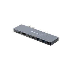CANYON USB-C HUB Multiport, MacBook-hoz, 8-in-1, USB3.0, HDMI, USB-C, Audio, szürke - CNS-TDS08DG CNS-TDS08DG small