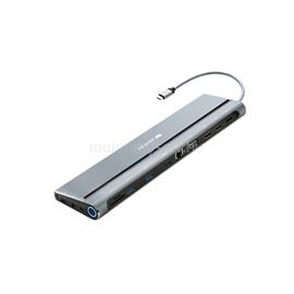 CANYON USB Hub USB-C Multiport, 14-in-1, USB3.0, Audio, VGA, HDMI, Display Port, SD/SDHC, szürke - CNS-HDS09B CNS-HDS09B small