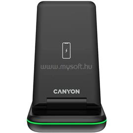 CANYON WS-304 3-in-1 15W univerzális vezeték nélküli töltő adapter fekete (Qi) CNS-WCS304B small