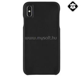 CASE-MATE iPhone XS Max 6.5 CASE-MATE BARELY THERE műanyag telefonvédő ultravékony, valódi bőr hátlap, FEKETE CM037858 small