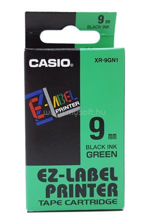 CASIO Feliratozógép szalag, 9 mm x 8 m, zöld-fekete