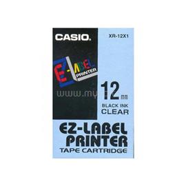 CASIO Feliratozógép szalag XR-12X1 12mmx8m víztiszta/fekete CASIO_981030 small