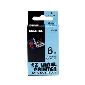CASIO Feliratozógép szalag XR-6X1 6mmx8m víztiszta/fekete CASIO_980129 small