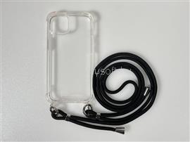 CELLECT iPhone 15 Plus nyakba akasztható átlátszó tok fekete zsinórral CEL-FEST-IPH15P-BK small