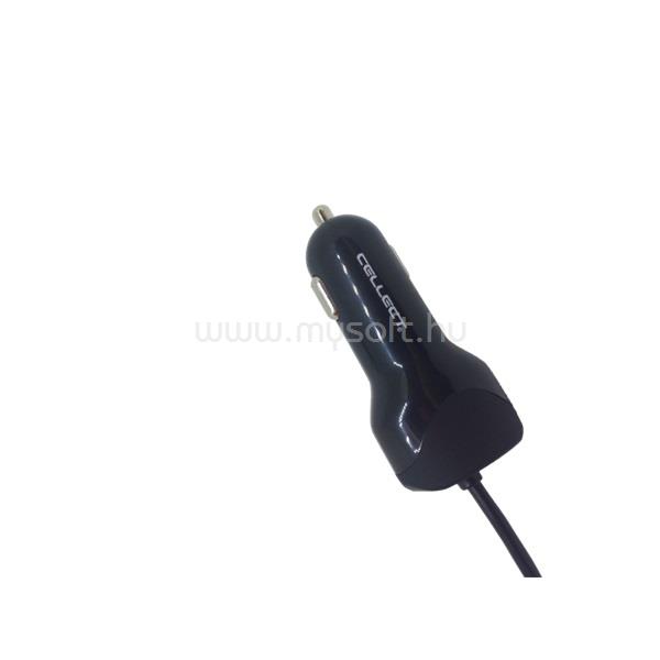 CELLECT MPCB-MIC-ADAPT-2.4A 2,4A univerzális Micro USB autós töltő + 1x USB aljzat