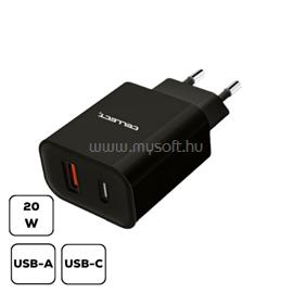 CELLECT MTCB-PD20W-BK 20W USB A/USB C fekete hálózati gyorstöltő adapter MTCB-PD20W-BK small