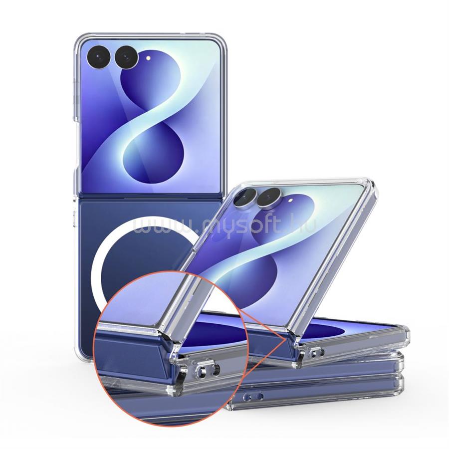 CELLECT Samsung Galaxy Z Flip8 mágneses szilikon tok átlátszó (CEL-MAG-FLIP8-TP)