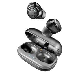 CELLULARLINE PETIT bluetooth fülhallgató SZTEREO v5.0, aktív zajszűrő + töltőtok, FEKETE BTPETITTWSK small