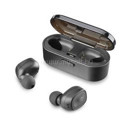 CELLULARLINE SHADOW bluetooth fülhallgató SZTEREO v5.0, aktív zajszűrő + töltőtok, FEKETE BTSHADOWTWSK small