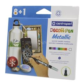 CENTROPEN Dekormarker 1,5mm, 2737 8+1-es készlet, metál CENTROPEN_34677 small