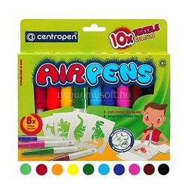 CENTROPEN Filctoll fújós készlet AIRPENS 1539 Textile 10 klf. szín CENTROPEN_42715 small