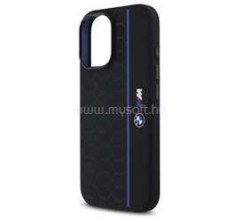 CG MOBILE iPhone 16 BMW SILICONE HEXAGON BLUE LINES szilikon telefonvédő műanyag hátlap, MagSafe, FEKETE BMHMP16S23SHEB small