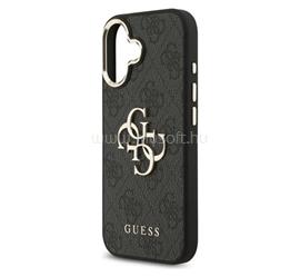 CG MOBILE iPhone 17 GUESS 4G BIG CLASSIC LOGO szilikon telefonvédő ütésállóság, bőr hatású hátlap, FEKETE/ARANY GUHCP17S4GMGCGR small