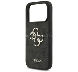 CG MOBILE iPhone 18 Pro / 17 Pro GUESS 4G BIG LOGO szilikon telefonvédő ütésállóság, bőr hatású hátlap, FEKETE GUHCP17L4GMGGR small