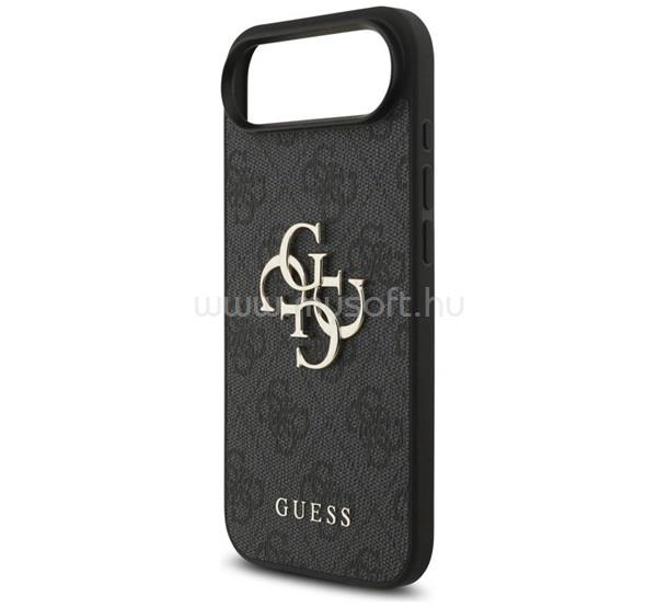 CG MOBILE iPhone Air GUESS 4G BIG LOGO szilikon telefonvédő ütésállóság, bőr hatású hátlap, FEKETE