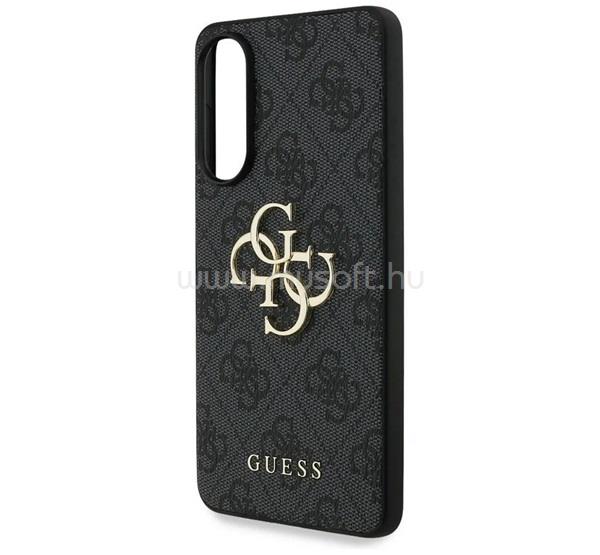 CG MOBILE Samsung S25 Edge GUESS 4G BIG LOGO szilikon telefonvédő ütésállóság, bőr hatású hátlap, FEKETE