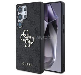 CG MOBILE Samsung S25 Ultra GUESS 4G BIG LOGO szilikon telefonvédő ütésállóság, bőr hatású hátlap, FEKETE GUHCS25L4GMGGR small