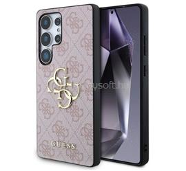 CG MOBILE Samsung S25 Ultra GUESS 4G BIG LOGO szilikon telefonvédő ütésállóság, bőr hatású hátlap, RÓZSASZÍN GUHCS25L4GMGPI small