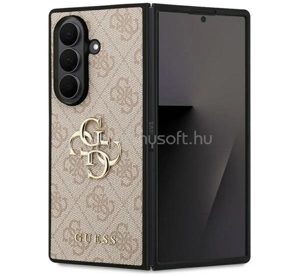 CG MOBILE Samsung Z Fold7 GUESS 4G BIG LOGO szilikon telefonvédő ütésállóság, bőr hatású hátlap, RÓZSASZÍN