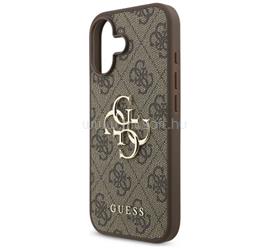 CG MOBILE iPhone 17 GUESS 4G BIG LOGO szilikon telefonvédő ütésállóság, bőr hatású hátlap, SÖTÉTBARNA GUHCP17S4GMGBR small