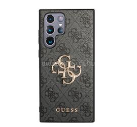 CG MOBILE Samsung S24 Ultra GUESS 4G BIG METAL LOGO műanyag telefonvédő ütésállóság, bőr hatású hátlap, SÖTÉTSZÜRKE GUHCS24L4GMGGR small