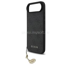 CG MOBILE iPhone Air GUESS 4G CHARMS műanyag telefonvédő textil hátlap, telefondísz, SÖTÉTSZÜRKE GUHMP17MGF4GCK small