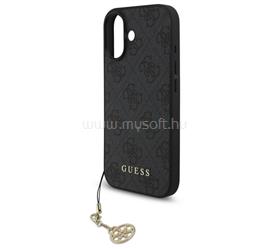 CG MOBILE iPhone 17 GUESS 4G CHARMS műanyag telefonvédő textil hátlap, telefondísz, SÖTÉTSZÜRKE GUHMP17SGF4GCK small