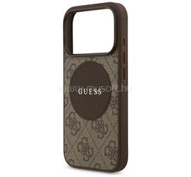 CG MOBILE iPhone 18 Pro / 17 Pro GUESS 4G CIRCLE CLASSIC LOGO szilikon telefonvédő ütésállóság, MagSafe, SÖTÉTBARNA GUHMP17LP4PGRSGW small