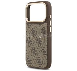 CG MOBILE iPhone 18 Pro / 17 Pro GUESS 4G CLASSIC LOGO szilikon telefonvédő ütésállóság, bőr hatású hátlap, SÖTÉTBARNA GUHMP17LP4MSEGCW small