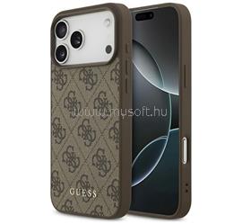 CG MOBILE iPhone 18 Pro Max / 17 Pro Max GUESS 4G CLASSIC szilikon telefonvédő ütésállóság, ECO bőr hatású hátlap, SÖTÉTBARNA GUHCP18XG4GFBR_/_GUHCP17XG4GFBR small