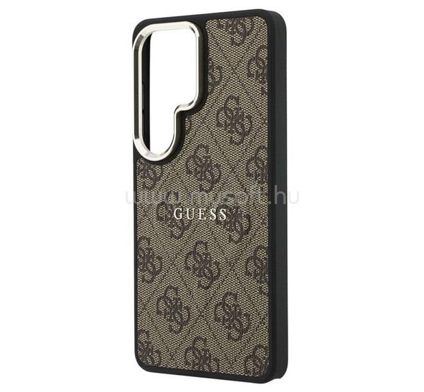 CG MOBILE Samsung S26 Ultra GUESS 4G EMBOSSED RING szilikon telefonvédő ütésállóság, mágneses, SÖTÉTBARNA