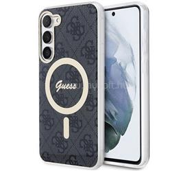CG MOBILE Samsung S23 Plus GUESS 4G MAGSAFE szilikon telefonvédő ütésállóság, műanyag hátlap, FEKETE GUHMS23MH4STK small