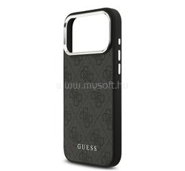 CG MOBILE iPhone 18 Pro Max / 17 Pro Max GUESS 4G MAGSAFE szilikon telefonvédő ütésállóság, műanyag hátlap, FEKETE GUHMP17XP4GSSMCK small