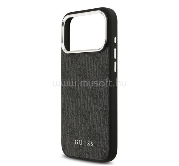 CG MOBILE iPhone 18 Pro Max / 17 Pro Max GUESS 4G MAGSAFE szilikon telefonvédő ütésállóság, műanyag hátlap, FEKETE