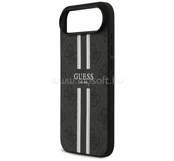 CG MOBILE iPhone Air GUESS 4G PRINTED STRIPES szilikon telefonvédő ütésállóság, MagSafe, FEKETE