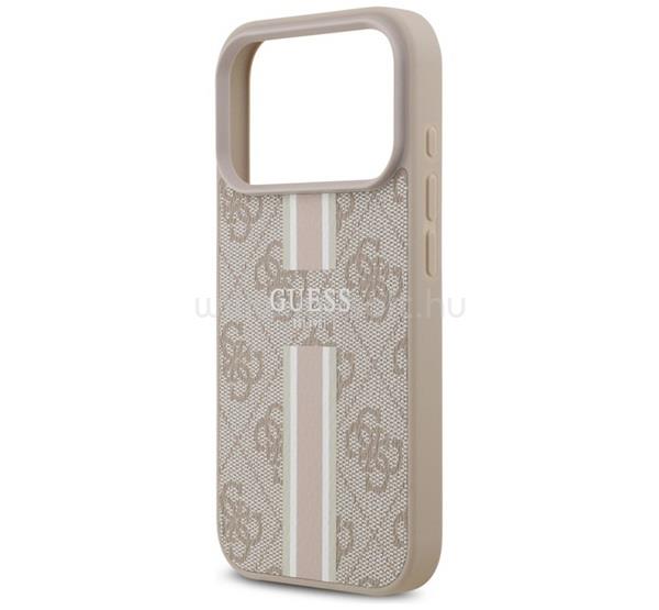 CG MOBILE iPhone 18 Pro / 17 Pro GUESS 4G PRINTED STRIPES szilikon telefonvédő ütésállóság, MagSafe, RÓZSASZÍN