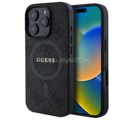 CG MOBILE iPhone 16 Pro Max GUESS 4G RING CLASSIC LOGO szilikon telefonvédő ütésállóság, MagSafe, FEKETE GUHMP16XG4GFRK small