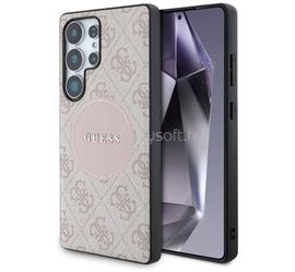 CG MOBILE Samsung S25 Ultra GUESS 4G ROUND PATCH CLASSIC LOGO szilikon telefonvédő ütésállóság, MagSafe, RÓZSASZÍN GUHMS25LP4PGRSGP small