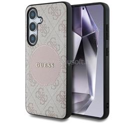 CG MOBILE Samsung S25 GUESS 4G ROUND PATCH CLASSIC LOGO szilikon telefonvédő ütésállóság, MagSafe, RÓZSASZÍN GUHMS25SP4PGRSGP small